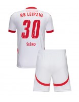 RB Leipzig Benjamin Sesko #30 Domácí dres pro děti 2024-25 Krátký Rukáv (+ trenýrky)